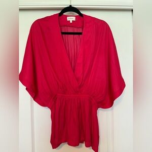 böhme Satin Top Hot Pink